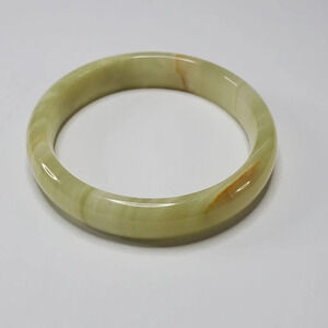 Natural Jade, Jadeite Stone Bangle Bracelet 2.25 inch 57.15 mm opening